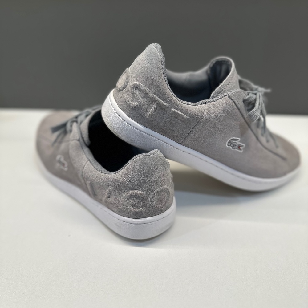 Lacoste "Carnaby" Style Suede Shoes  --women's 6 (light gray)